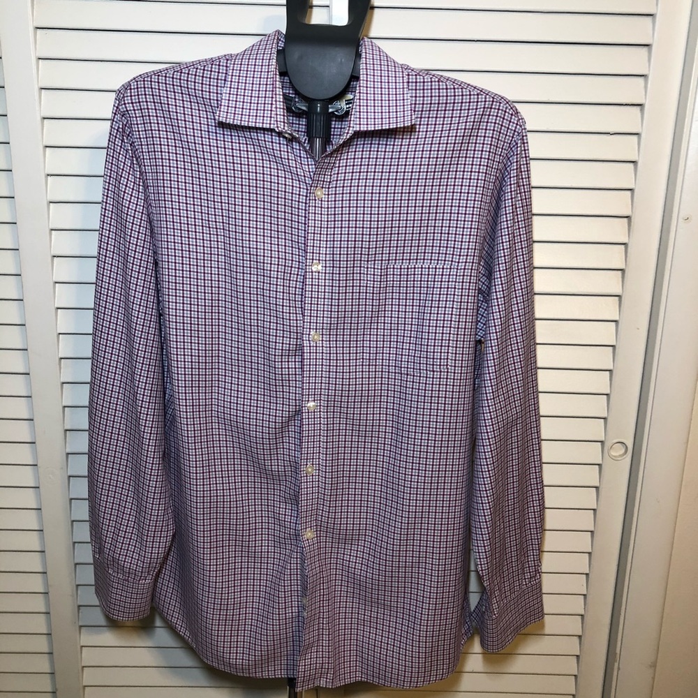 MICHAEL KORS Plaid Fuchsia‎ & Purple Shirt - Picture 3 of 11
